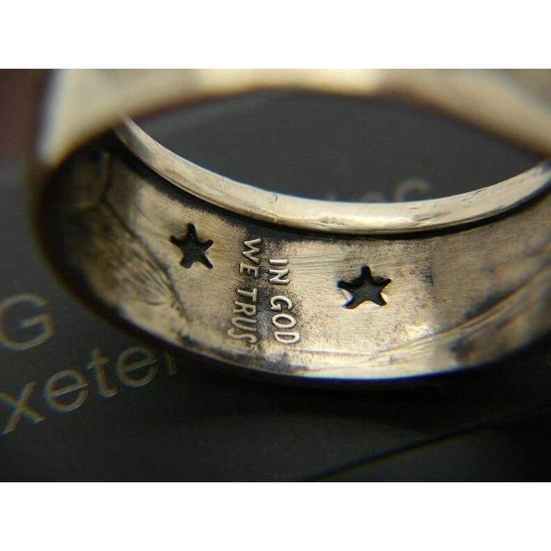 Anillo de plata americana vintage para hombre