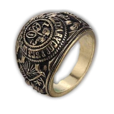 Anillo de castillo de naipes vintage