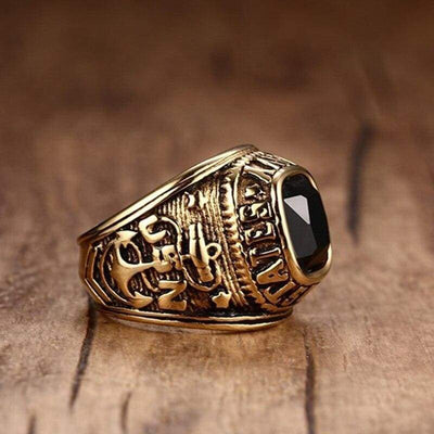 Anillo vintage azul marino de EE. UU.