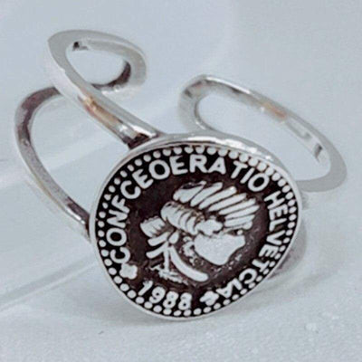 Anillo de moneda de dólar vintage