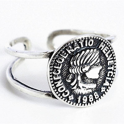 Anillo de moneda de dólar vintage