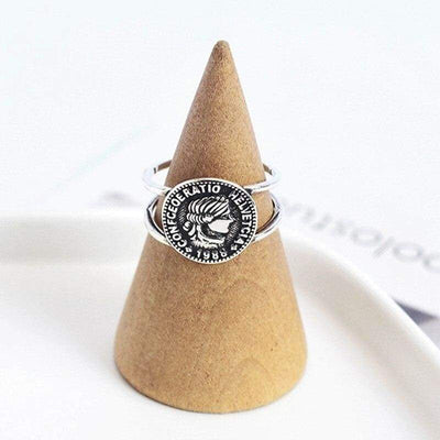 Anillo de moneda de dólar vintage