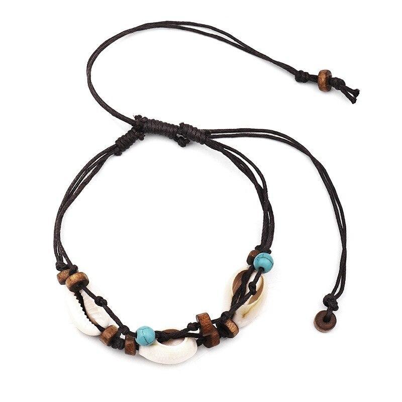 Pulsera de tobillo vintage de mujer india