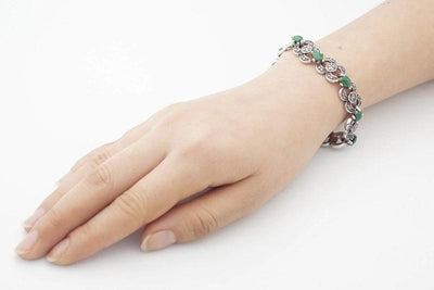 Pulsera de plata india vintage para mujer