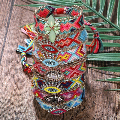 Pulsera India Vintage de Tela