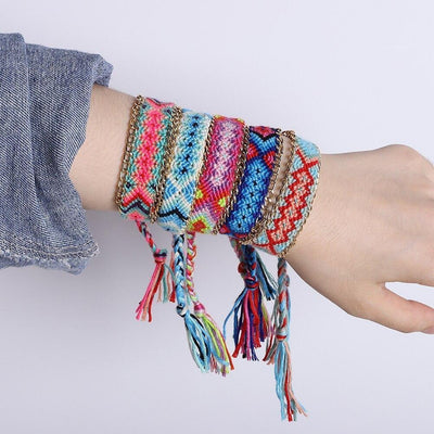 Pulsera India Vintage de Tela