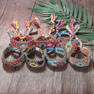 Pulsera India Vintage de Tela