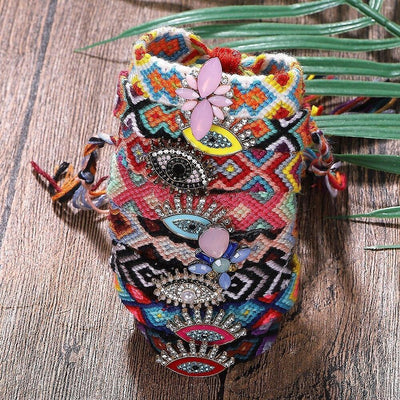 Pulsera India Vintage de Tela