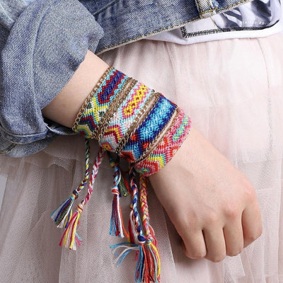 Pulsera India Vintage de Tela