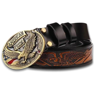 Cinturón de cuero vintage para hombre