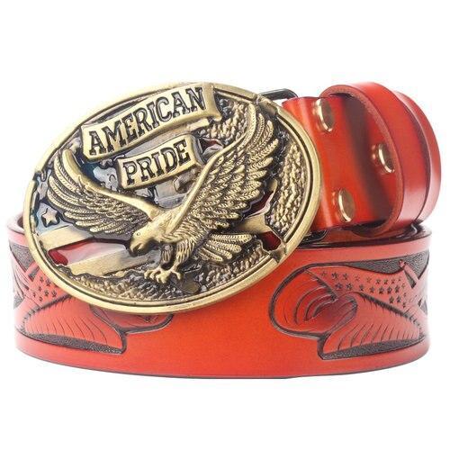 Cinturón de cuero vintage para hombre