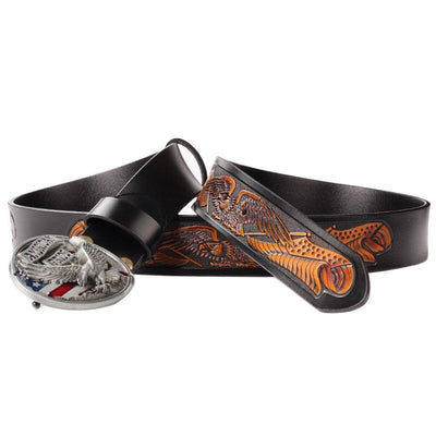 Cinturón de cuero vintage para hombre