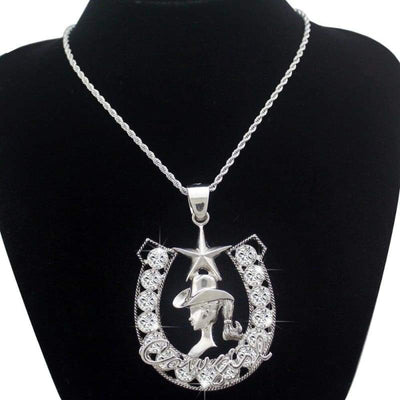 Collar vintage de caza de caballos occidentales