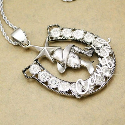 Collar vintage de caza de caballos occidentales