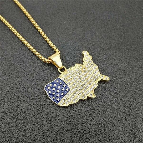 Colgante de mapa vintage de EE. UU.