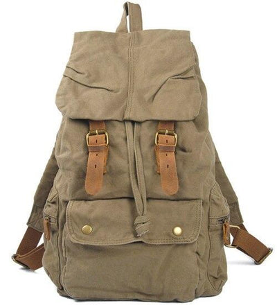 Mochila de cuero vintage para hombre