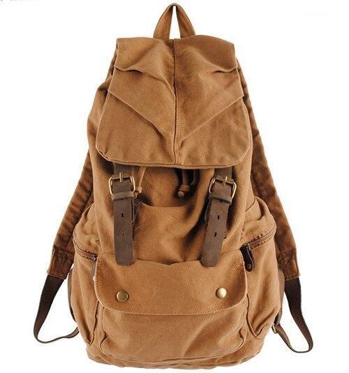 Mochila de cuero vintage para hombre