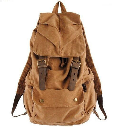 Mochila de cuero vintage para hombre