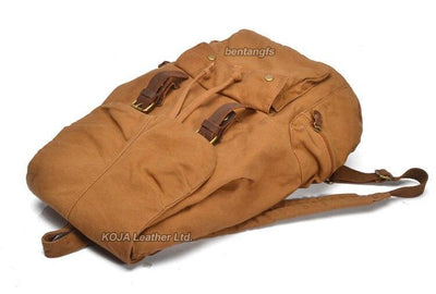 Mochila de cuero vintage para hombre