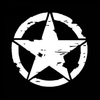 Pegatinas vintage de la estrella del ejército de EE. UU.