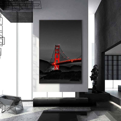 Pintura vintage Golden Bridge Gate