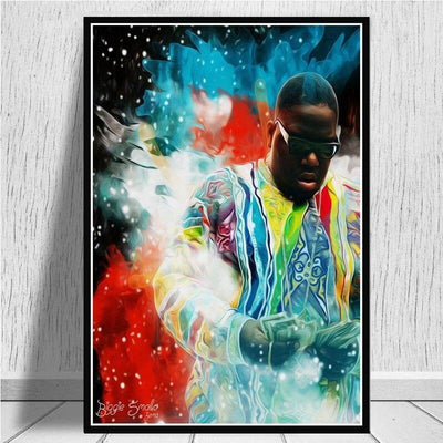 Pintura de rapero estadounidense vintage