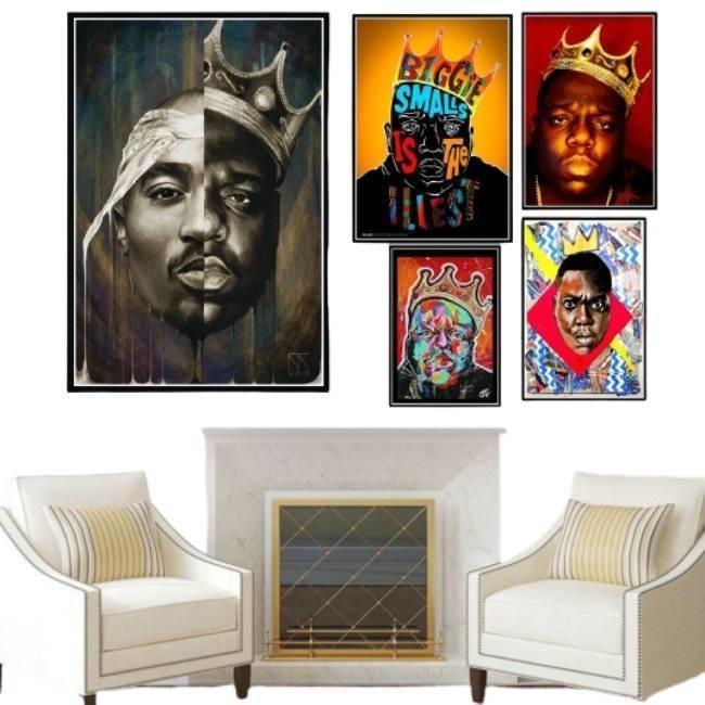 Pintura de rapero estadounidense vintage