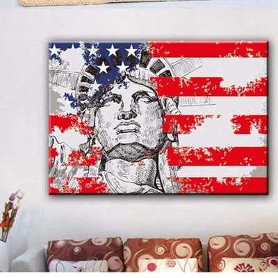 Estatua De La Libertad Pintura Vintage