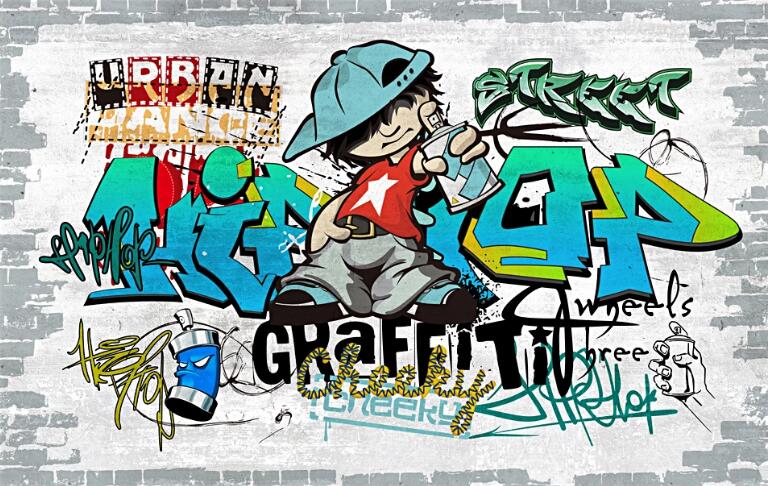 Papel pintado vintage de los 70