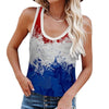 Camiseta sin mangas con bandera de EE. UU. para mujer