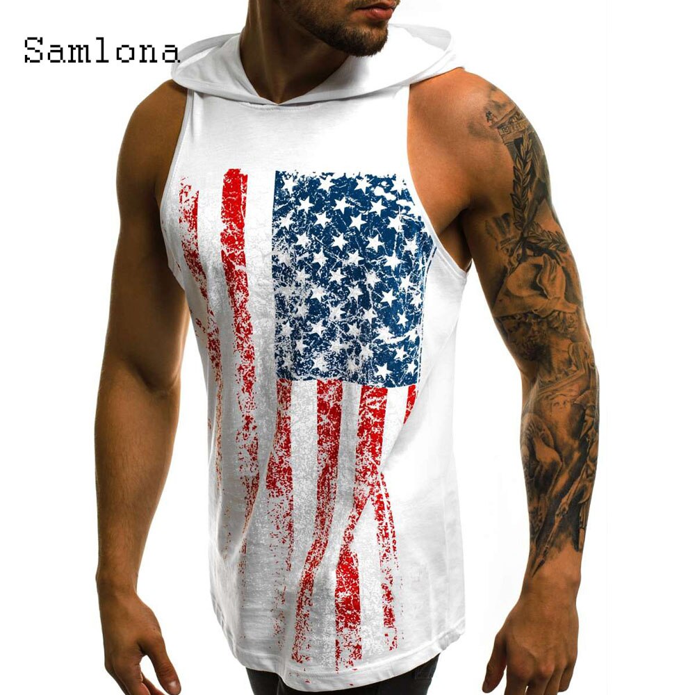 Camisetas de tirantes para hombre Bandera americana
