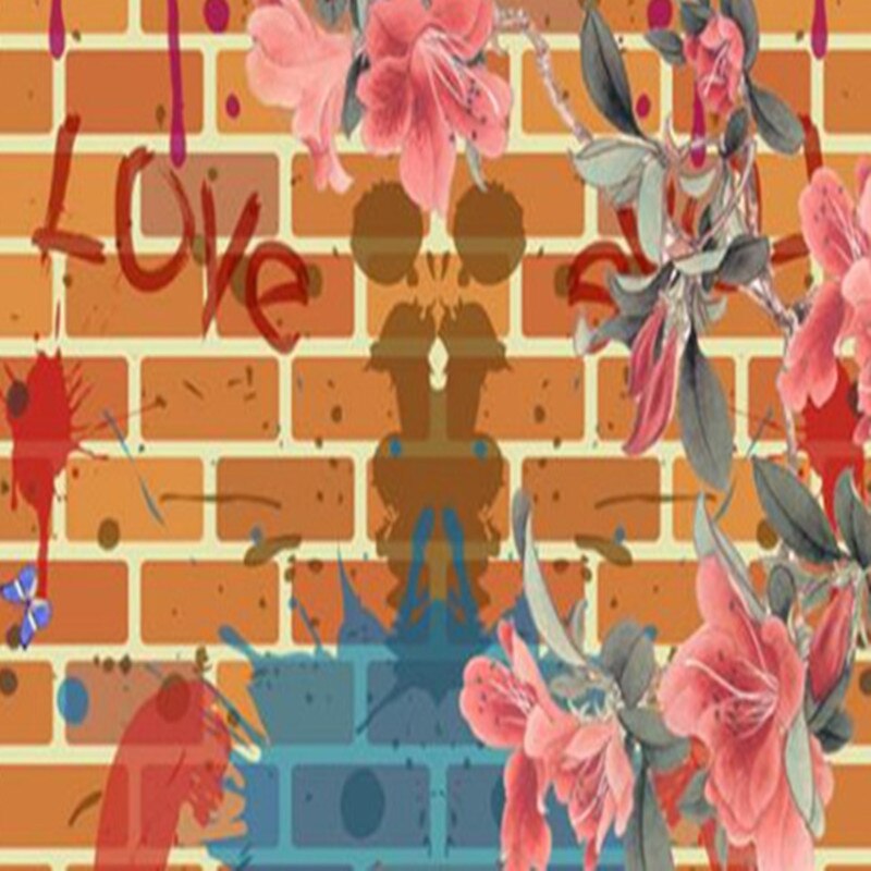 Papel pintado vintage naranja