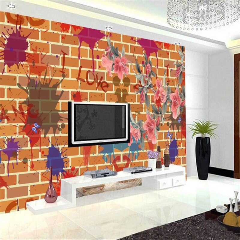 Papel pintado vintage naranja