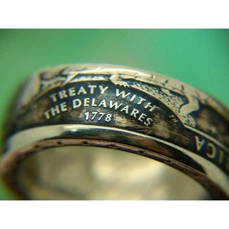 Anillo de plata americana vintage para hombre