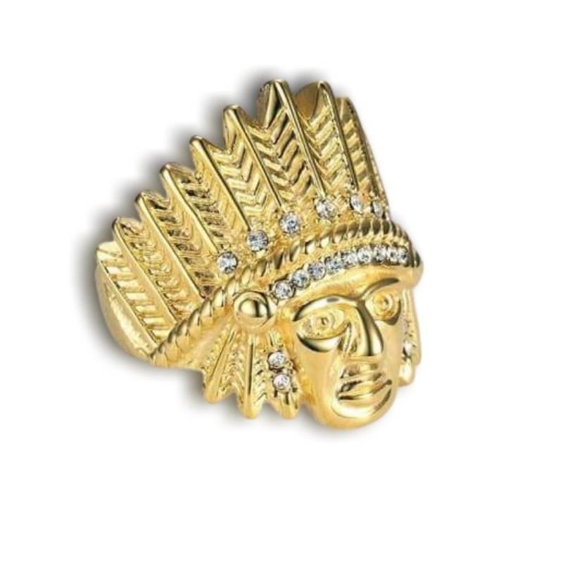 Anillo jefe indio vintage