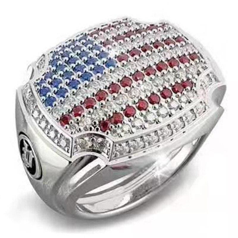 Anillo de la bandera americana de la vendimia