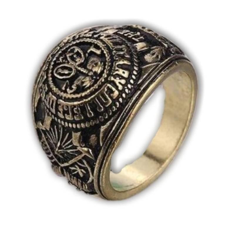 Anillo de castillo de naipes vintage