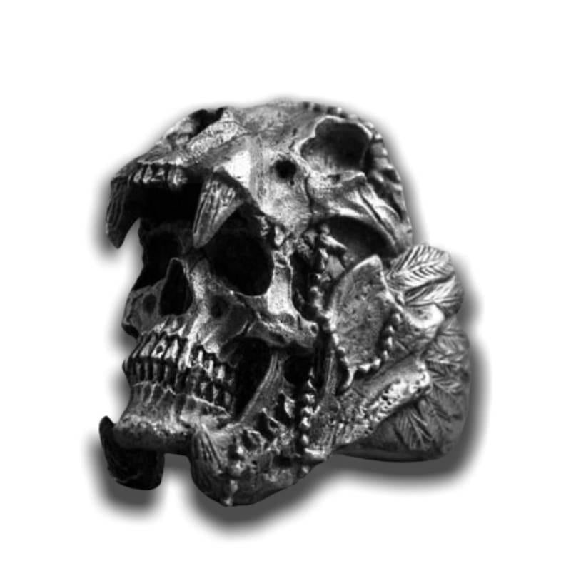 Anillo de calavera india vintage