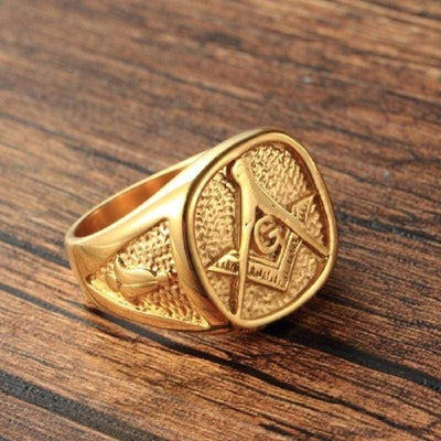 Anillo Masónico Vintage Para Hombre