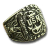 Anillo de plata vintage de la Marina de los EE. UU.