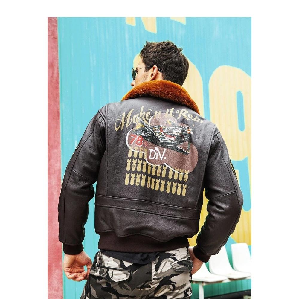 Chaqueta bomber americana vintage de la Segunda Guerra Mundial