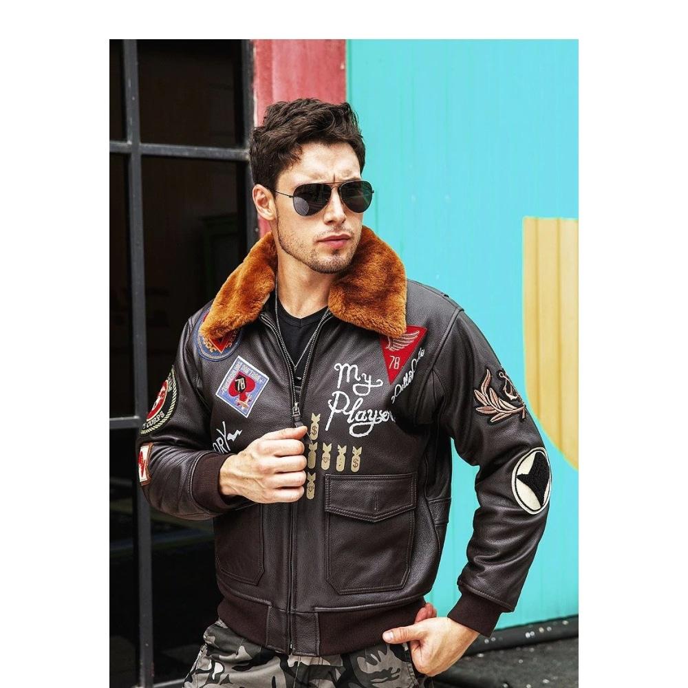 Chaqueta bomber americana vintage de la Segunda Guerra Mundial