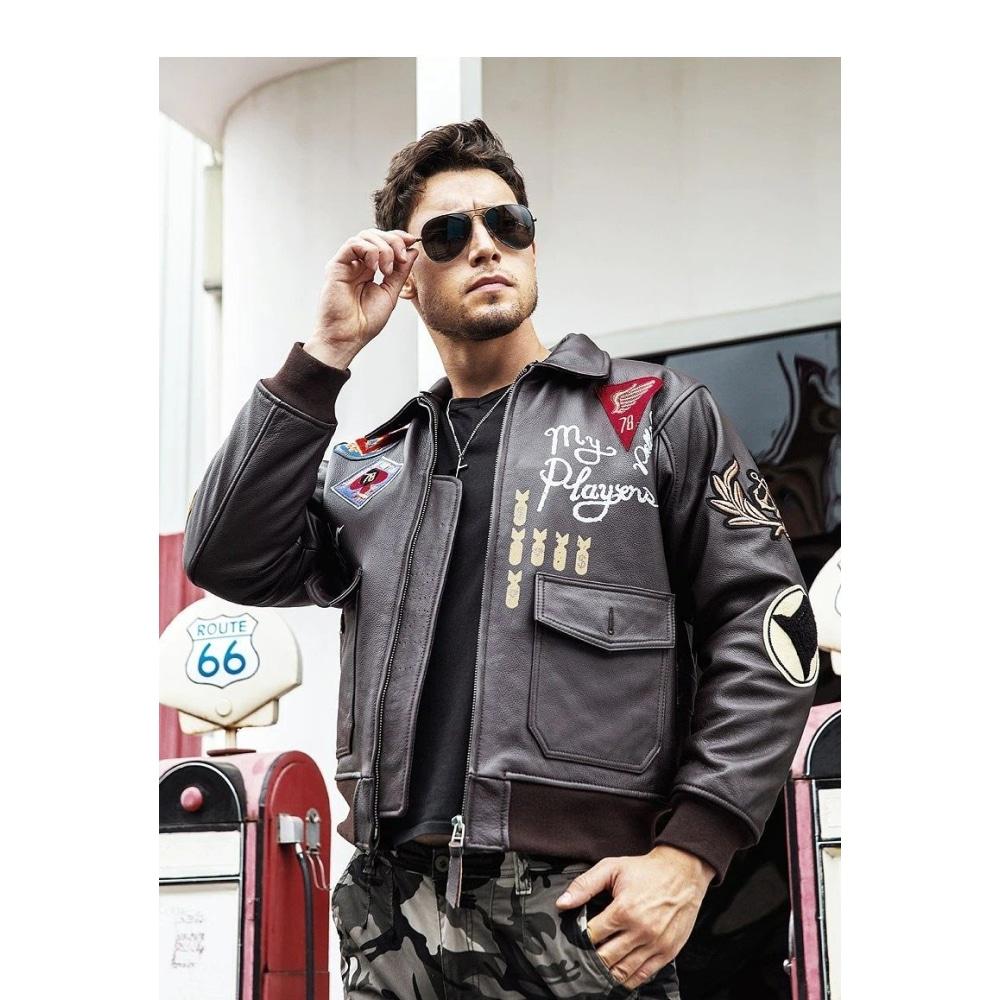 Chaqueta bomber americana vintage de la Segunda Guerra Mundial