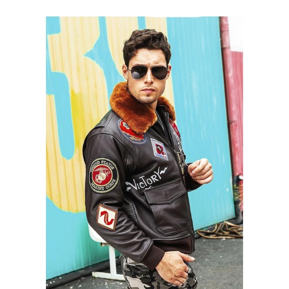 Chaqueta bomber americana vintage de la Segunda Guerra Mundial