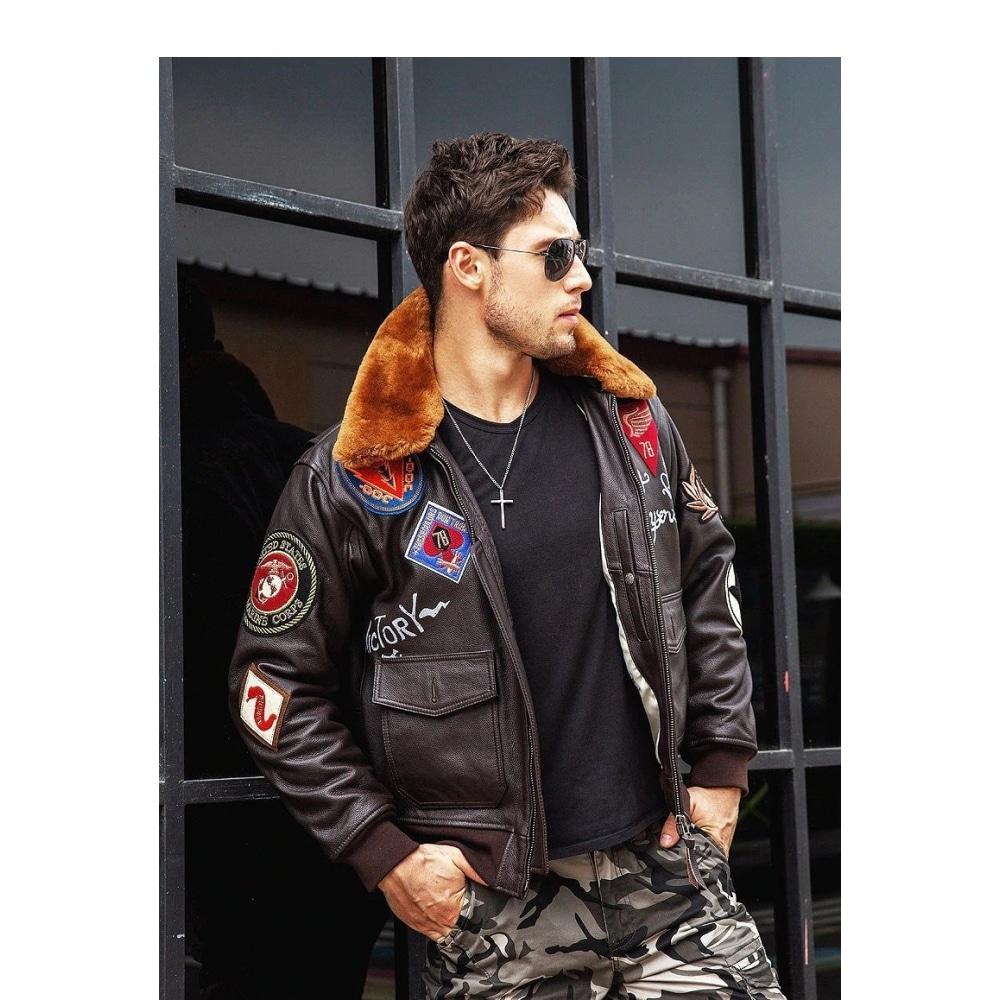 Chaqueta bomber americana vintage de la Segunda Guerra Mundial