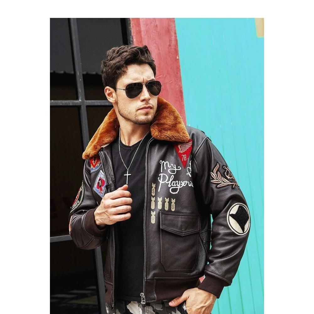 Chaqueta bomber americana vintage de la Segunda Guerra Mundial