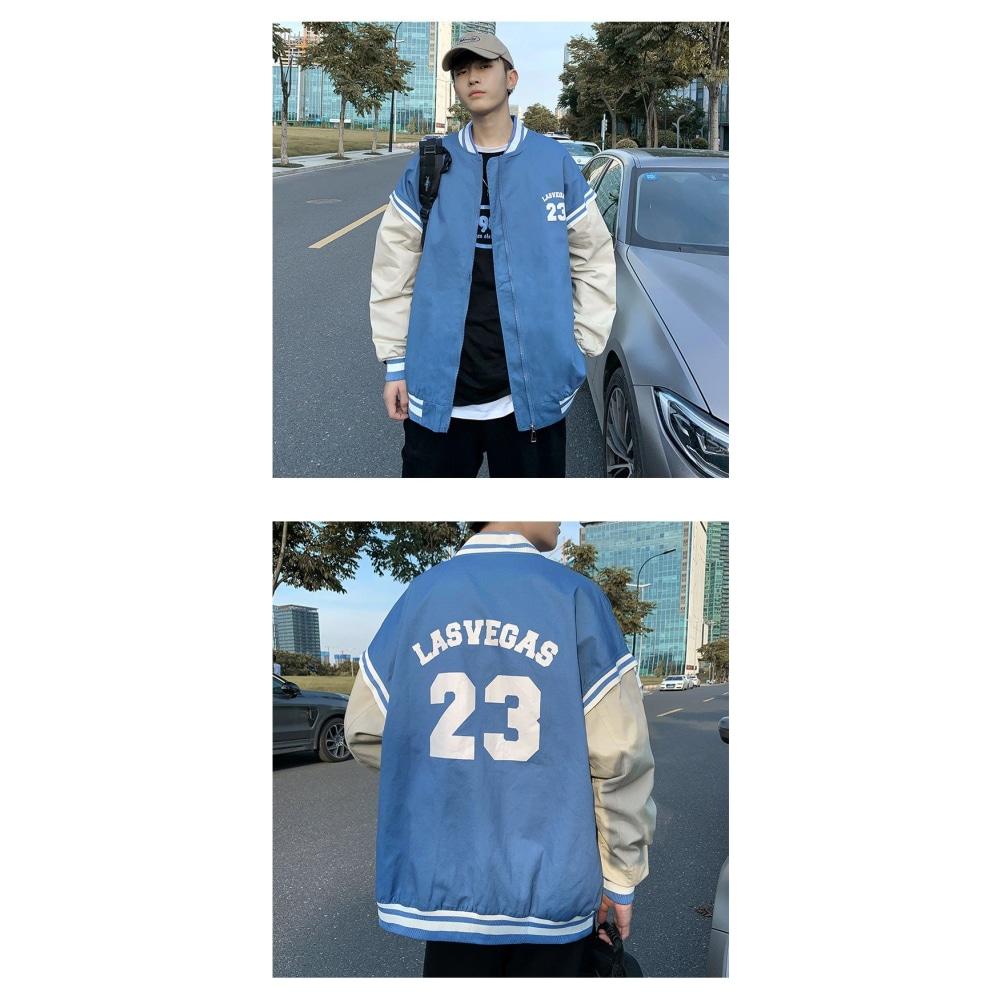 Chaqueta de béisbol americana vintage para hombre