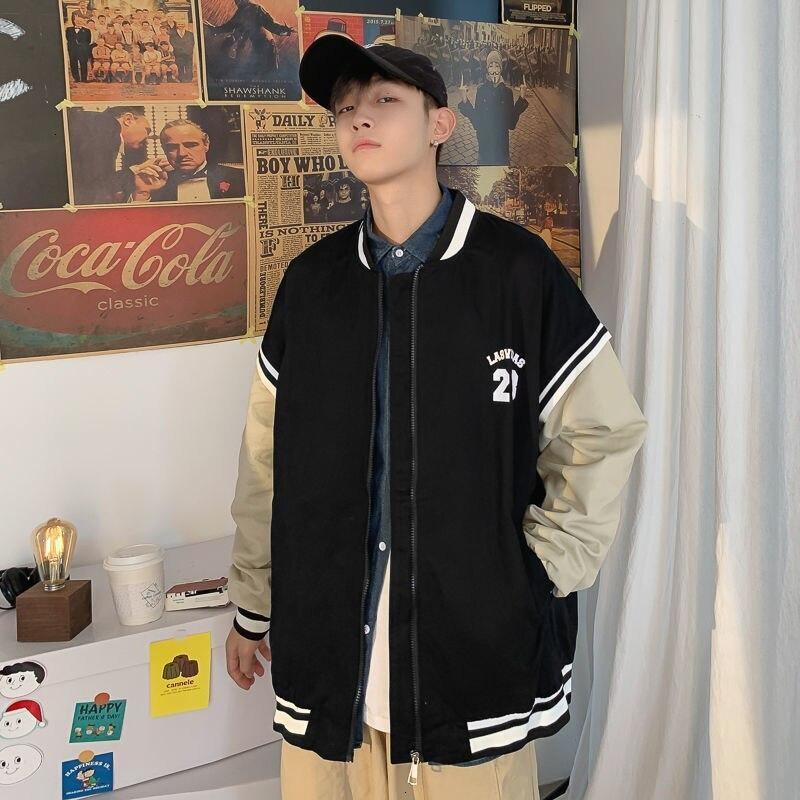 Chaqueta de béisbol americana vintage para hombre