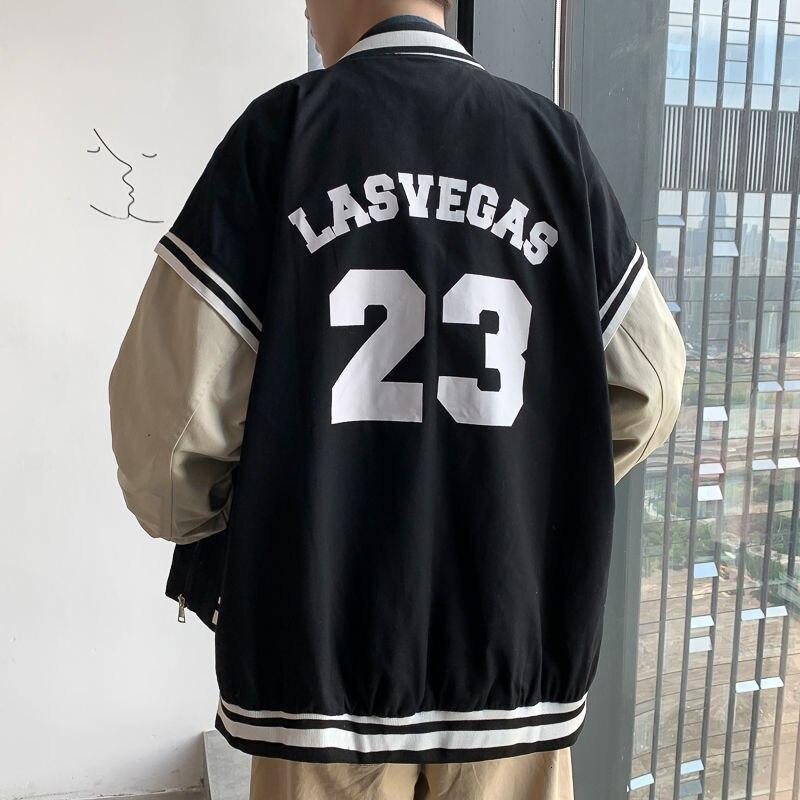 Chaqueta de béisbol americana vintage para hombre