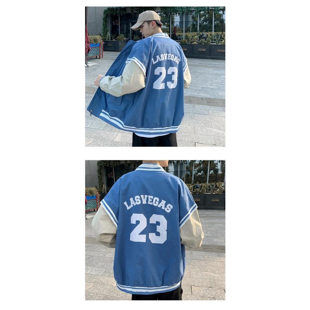 Chaqueta de béisbol americana vintage para hombre